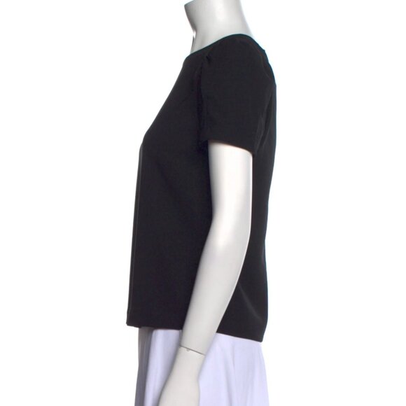 A.L.C Black Crew Neck Short Puff Sleeve Top XS New with tags - Picture 3 of 3